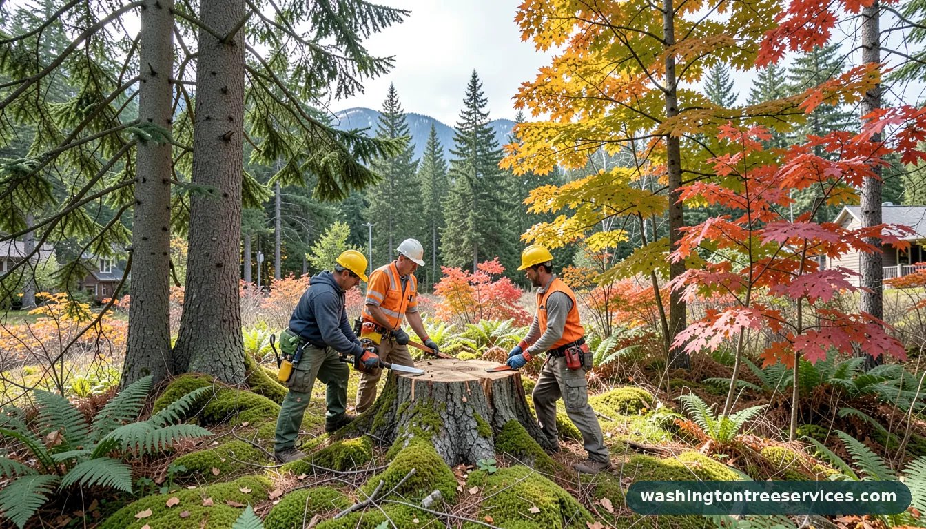Completed how to remove tree stump project by Washington Tree Services how to remove tree stump - completed tree work by Washington Tree Services