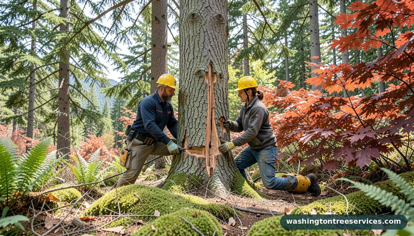how to repair a tree wound - certified arborists at work in Washington