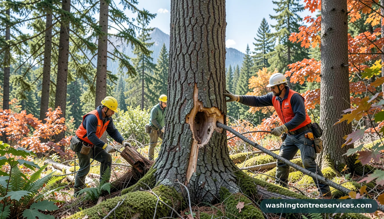 how to repair a tree wound - completed tree work by Washington Tree Services
