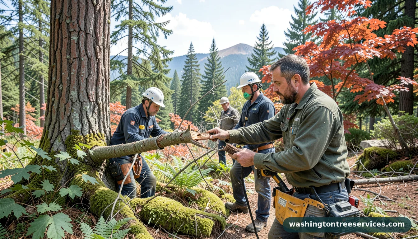 Completed how to repair broken tree limb project by Washington Tree Services how to repair broken tree limb - completed tree work by Washington Tree Services