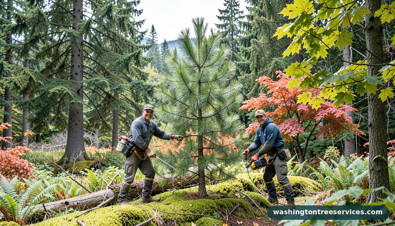 Certified arborists handling how to take care of a pine tree in Washington how to take care of a pine tree - certified arborists at work in Washington