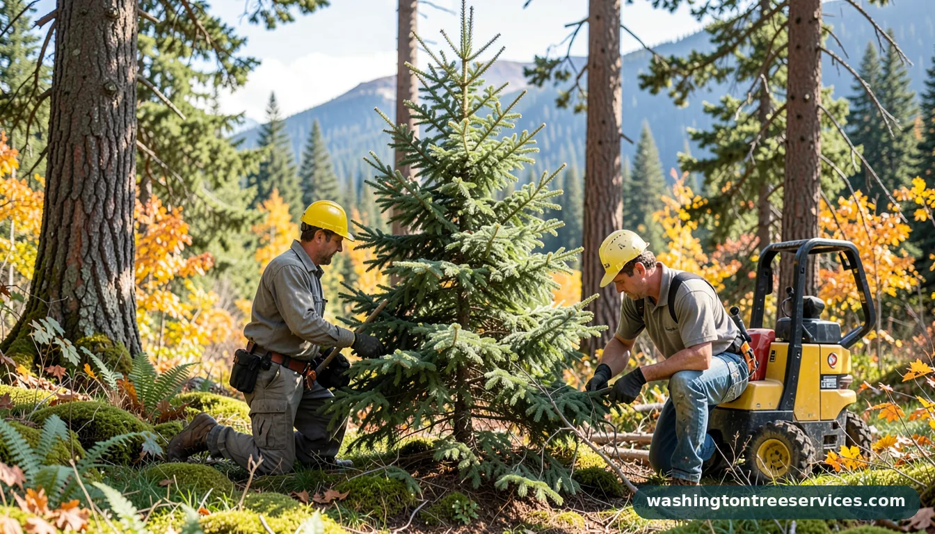 Professional equipment for how to take care of a pine tree in Washington how to take care of a pine tree - tree service equipment and crew in Washington