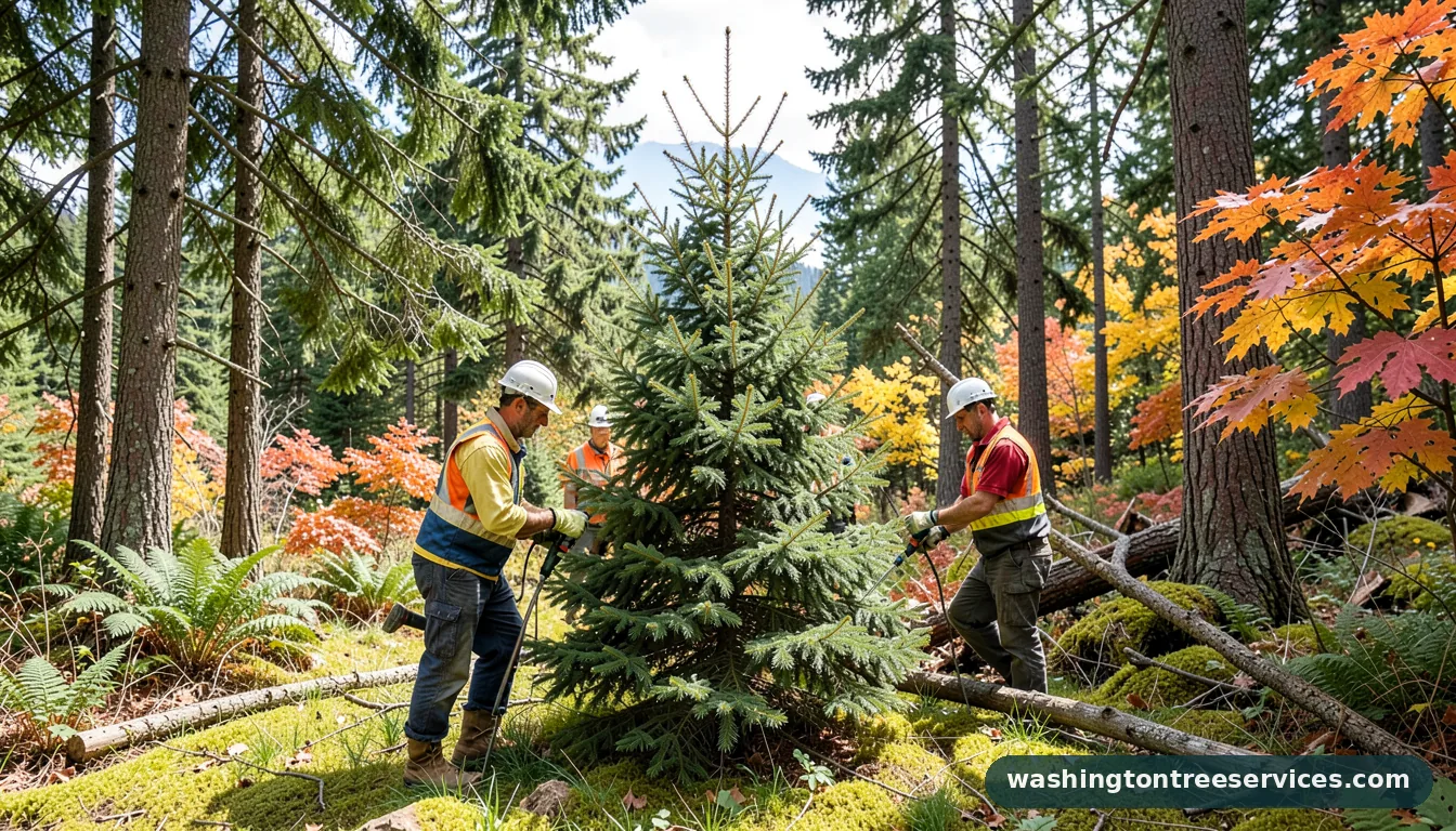 Professional equipment for how to take care of a spruce tree in Washington how to take care of a spruce tree - tree service equipment and crew in Washington