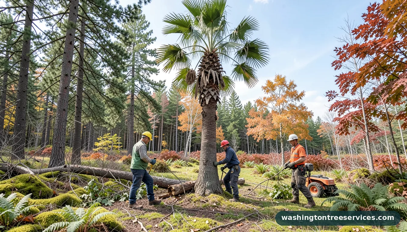 how to take out a palm tree - professional tree service in Washington