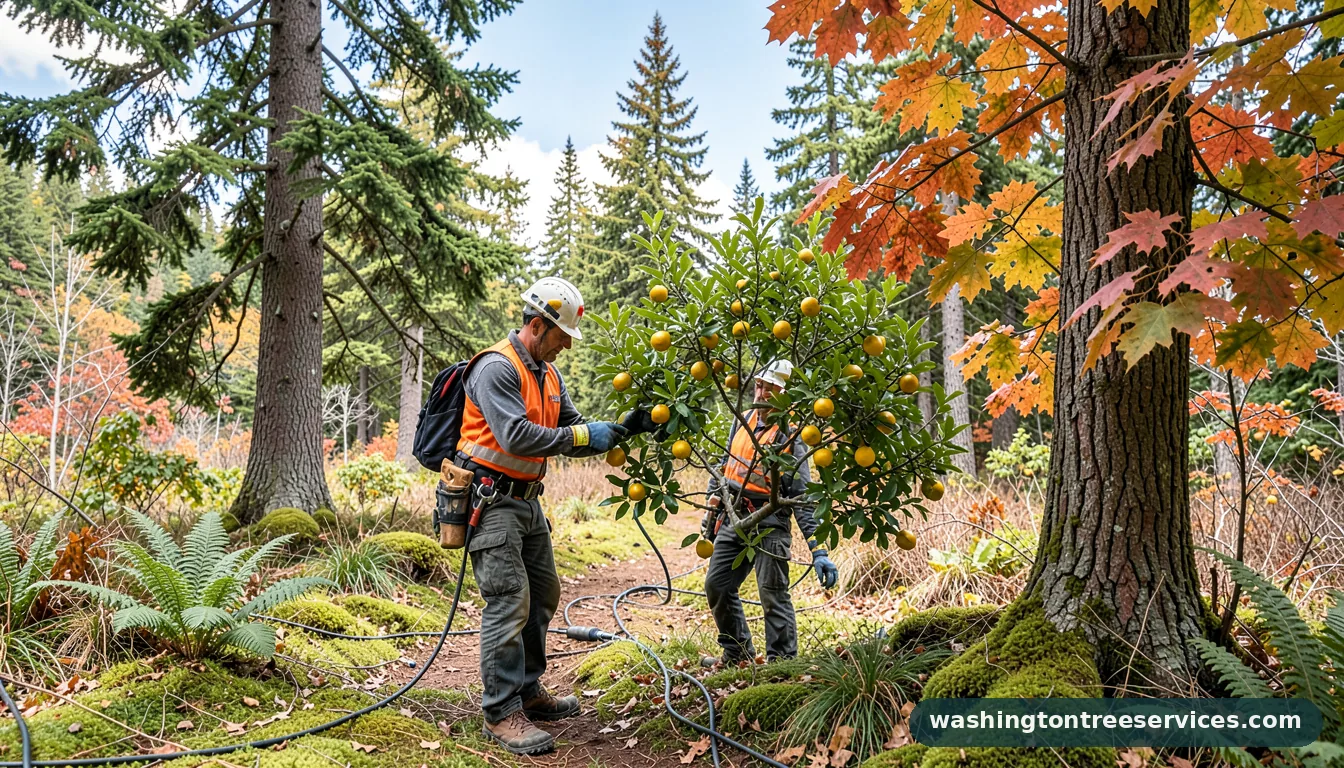 Professional equipment for how to treat citrus tree diseases in Washington how to treat citrus tree diseases - tree service equipment and crew in Washington
