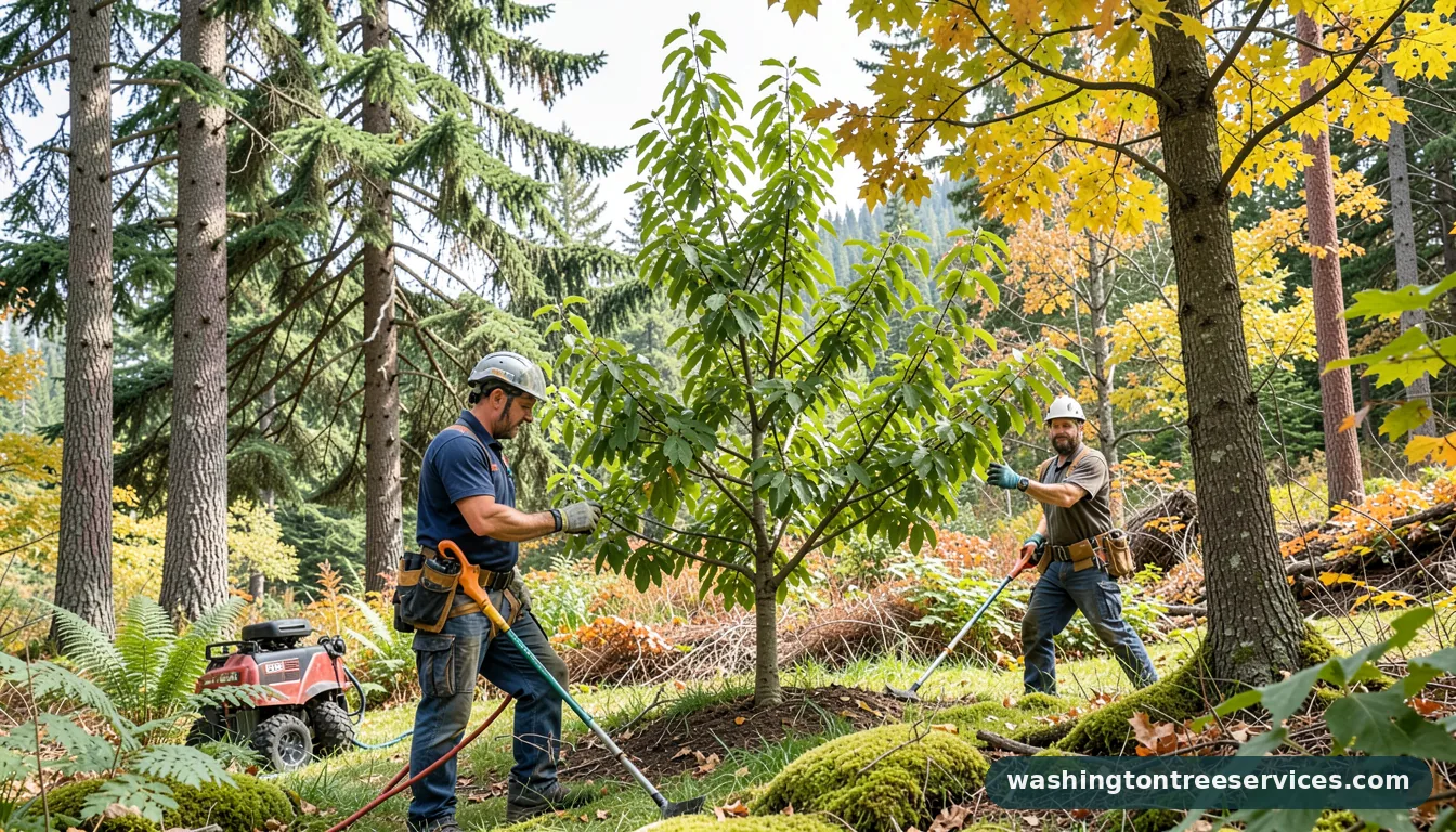 how to treat peach tree leaf curl - completed tree work by Washington Tree Services