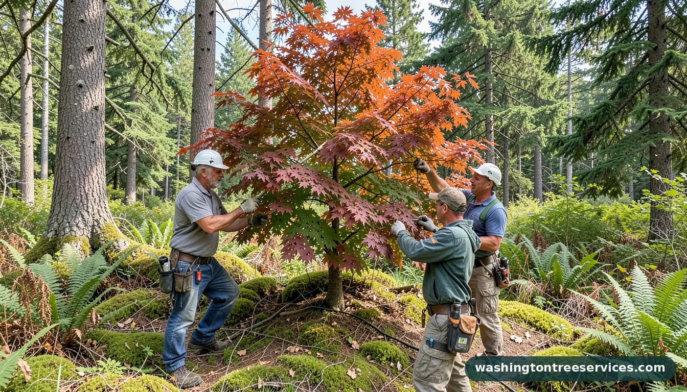 how to trim a japanese maple tree - completed tree work by Washington Tree Services