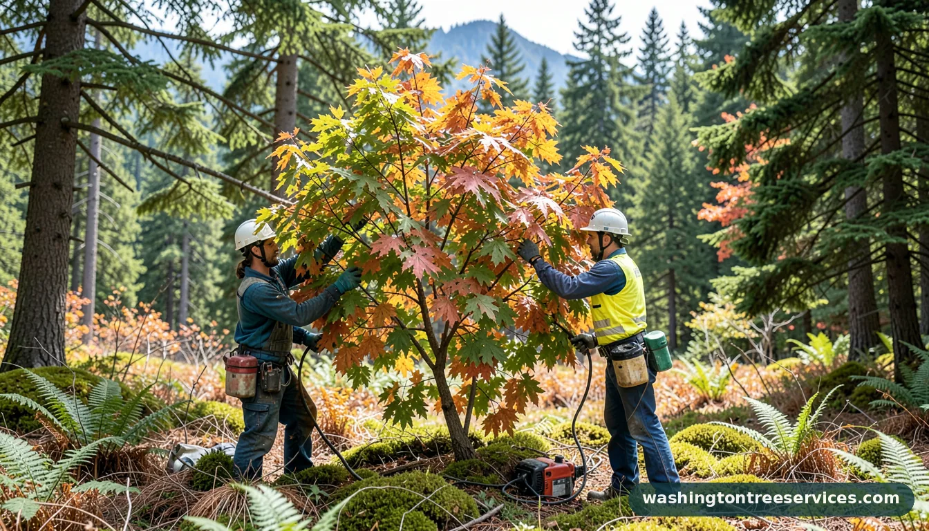 how to trim a maple tree - completed tree work by Washington Tree Services