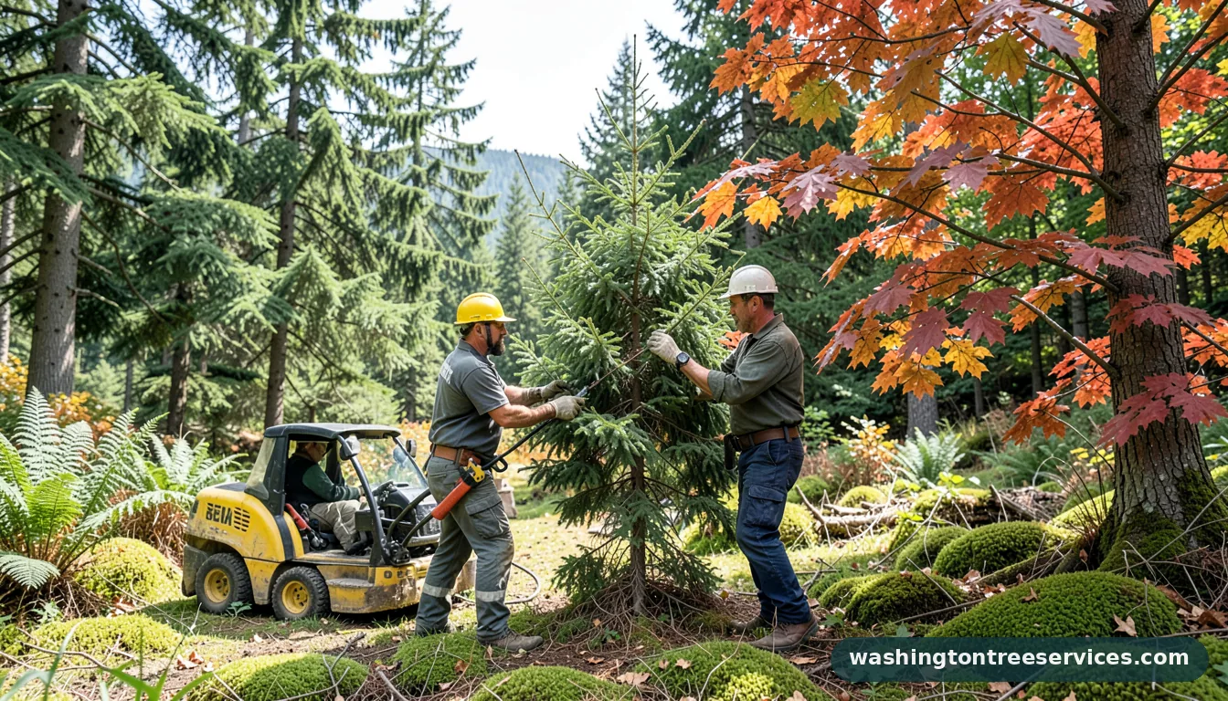 how to trim a tree properly - completed tree work by Washington Tree Services