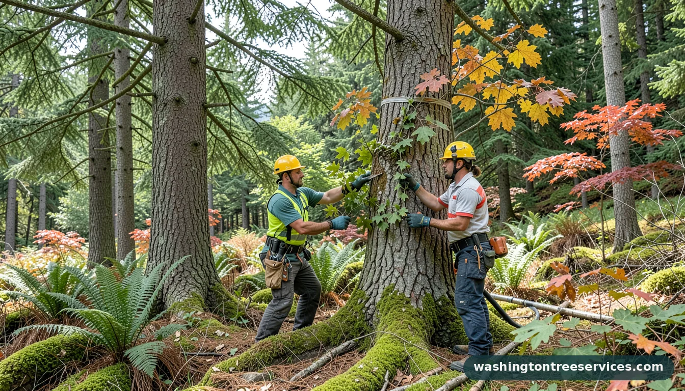 Completed how to trim a tree project by Washington Tree Services how to trim a tree - completed tree work by Washington Tree Services