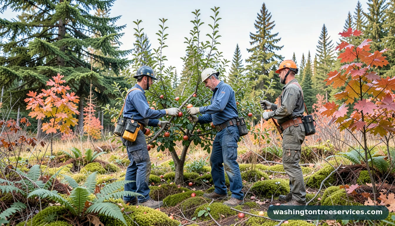 how to trim apple trees - certified arborists at work in Washington