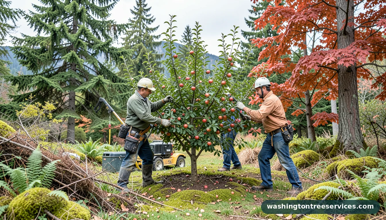 how to trim apple trees - completed tree work by Washington Tree Services