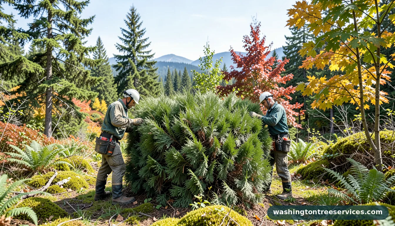 how to trim arborvitae hedge - professional tree service in Washington