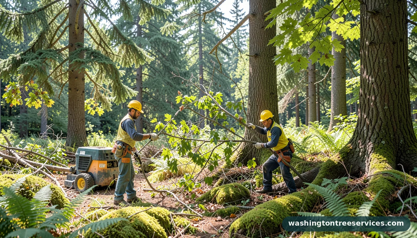 Completed how to trim big tree branches project by Washington Tree Services how to trim big tree branches - completed tree work by Washington Tree Services