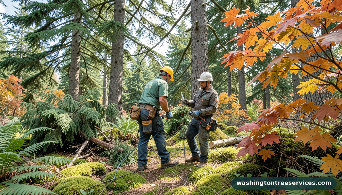 how to trim cedar - completed tree work by Washington Tree Services
