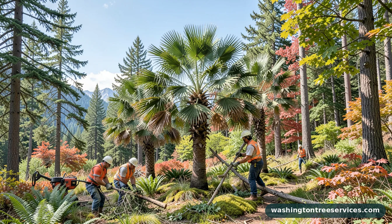 how to trim palm trees - professional tree service in Washington