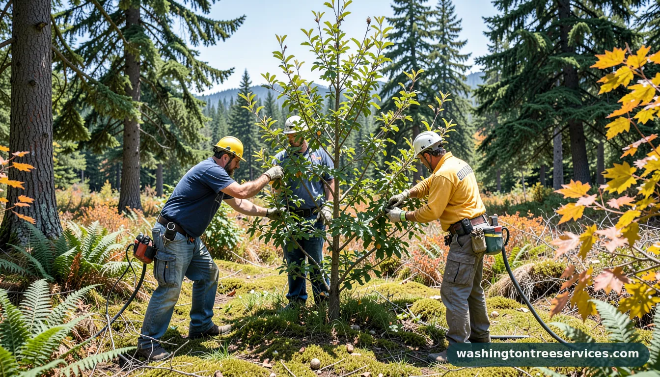how to trim plum tree - certified arborists at work in Washington