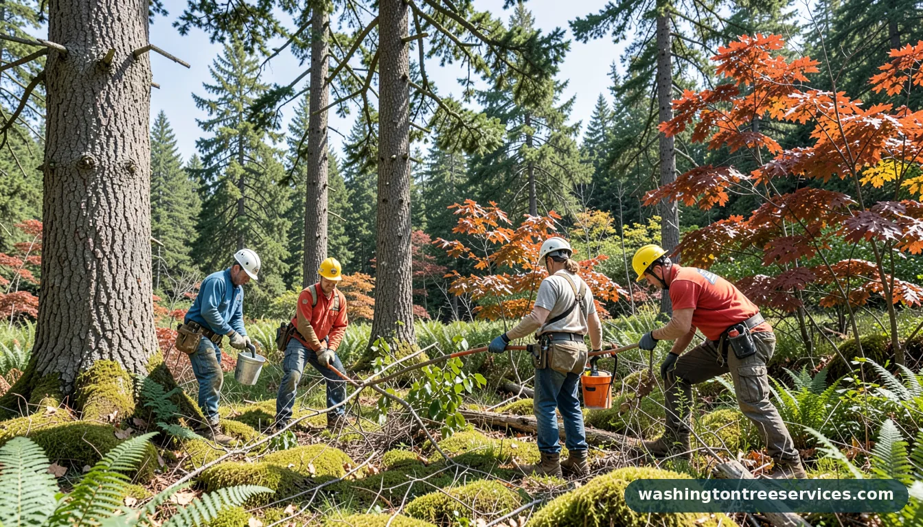 isa basic tree risk assessment - certified arborists at work in Washington