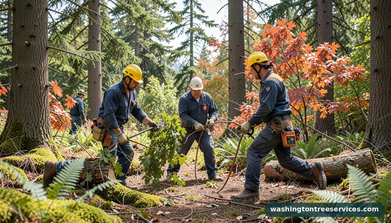 issaquah tree service - tree service equipment and crew in Washington