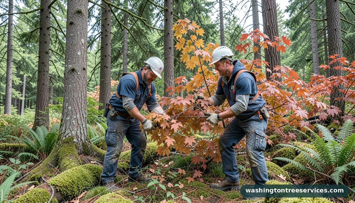 Professional equipment for japanese laceleaf maple pruning in Washington japanese laceleaf maple pruning - tree service equipment and crew in Washington