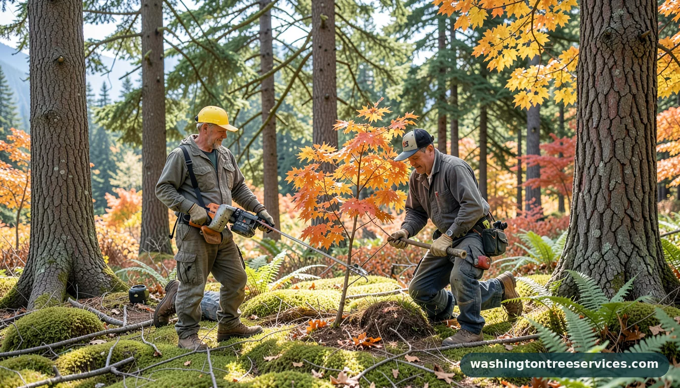 Certified arborists handling japanese maple shaping in Washington japanese maple shaping - certified arborists at work in Washington