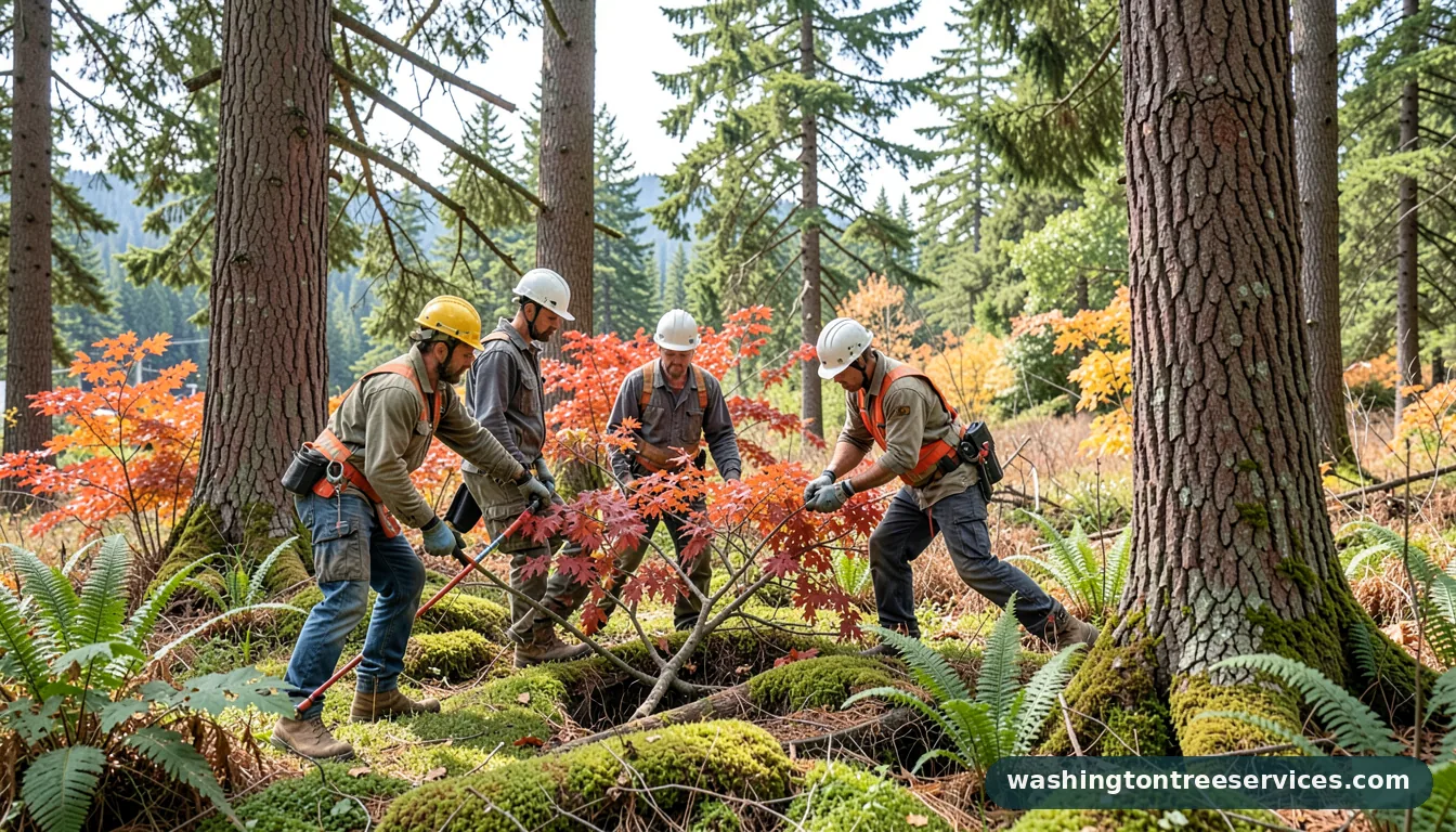 Professional equipment for japanese maple shaping in Washington japanese maple shaping - tree service equipment and crew in Washington