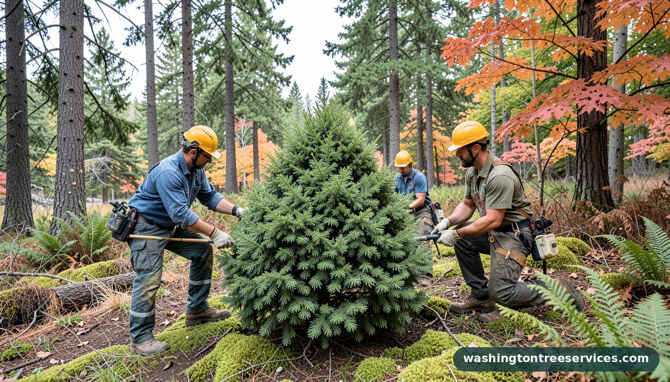 Certified arborists handling keeping leyland cypress small in Washington keeping leyland cypress small - certified arborists at work in Washington