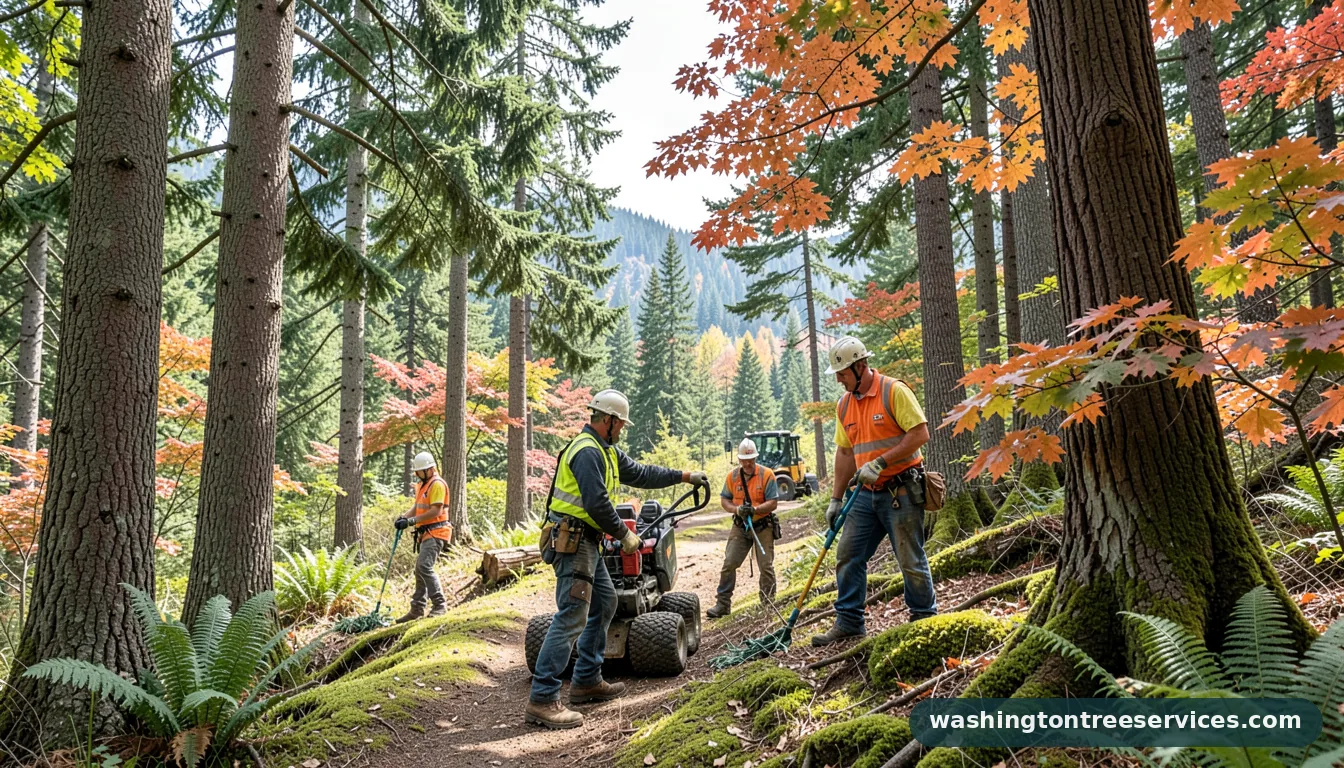kent arborist services - tree service equipment and crew in Washington