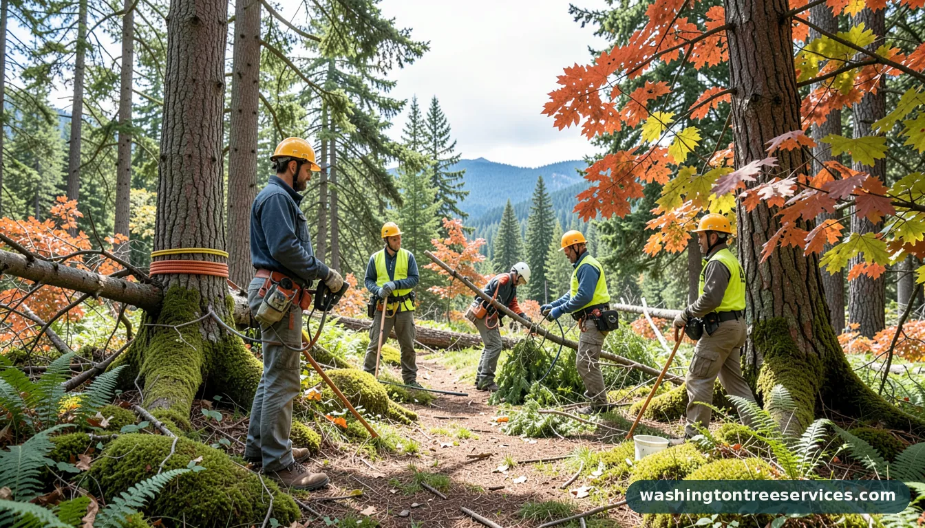 kent tree removal - tree service equipment and crew in Washington