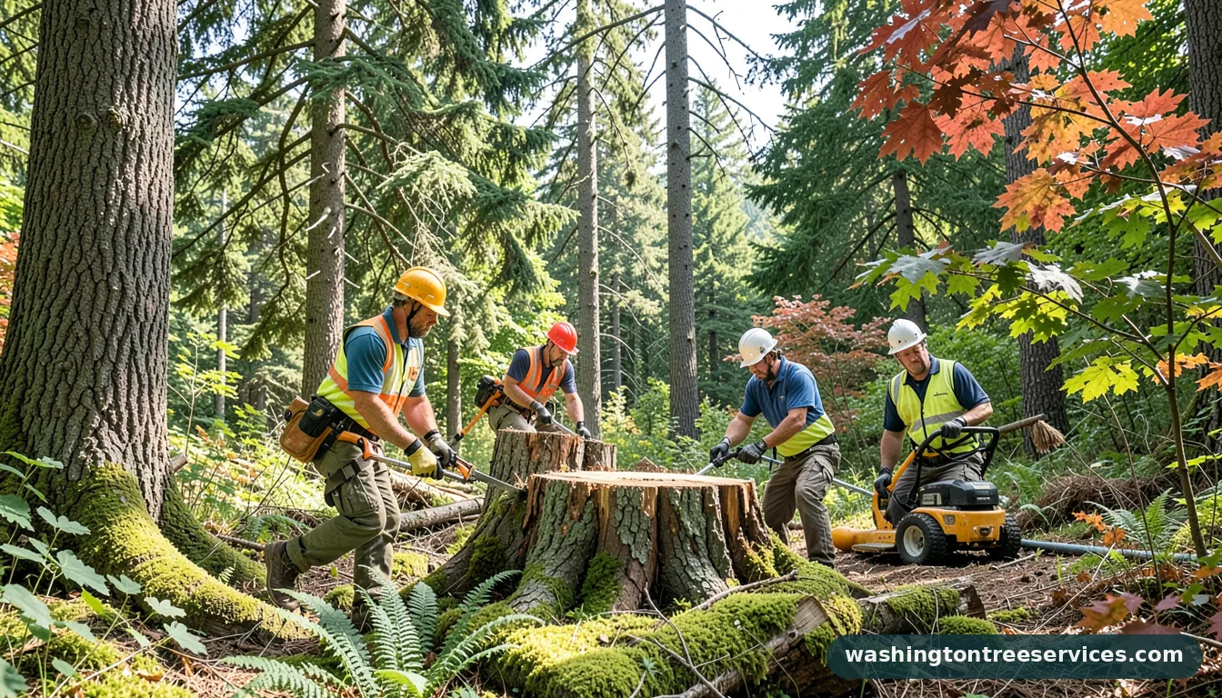 kill a stump fast - completed tree work by Washington Tree Services
