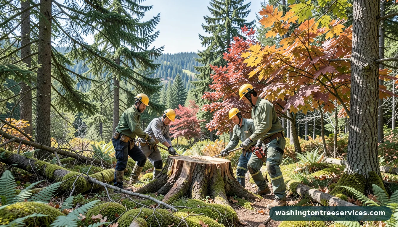 Certified arborists handling kill a tree stump in Washington kill a tree stump - certified arborists at work in Washington