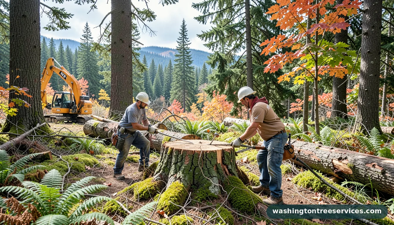 Completed kill a tree stump project by Washington Tree Services kill a tree stump - completed tree work by Washington Tree Services