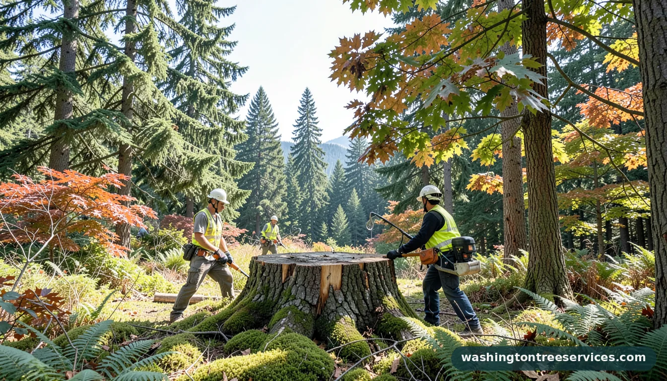kill holly tree stump - professional tree service in Washington