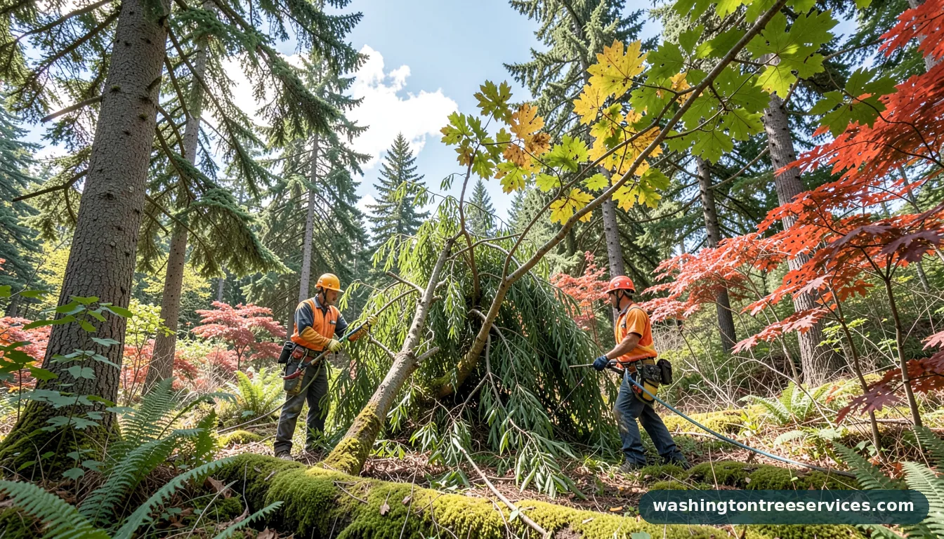 Professional equipment for kill willow tree in Washington kill willow tree - tree service equipment and crew in Washington