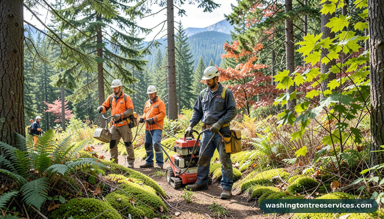 king county arborist - tree service equipment and crew in Washington