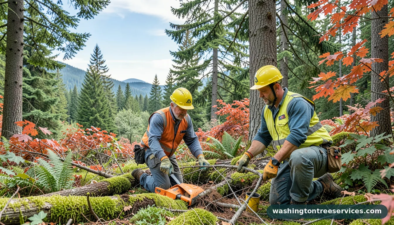 kirkland tree removal permit - certified arborists at work in Washington
