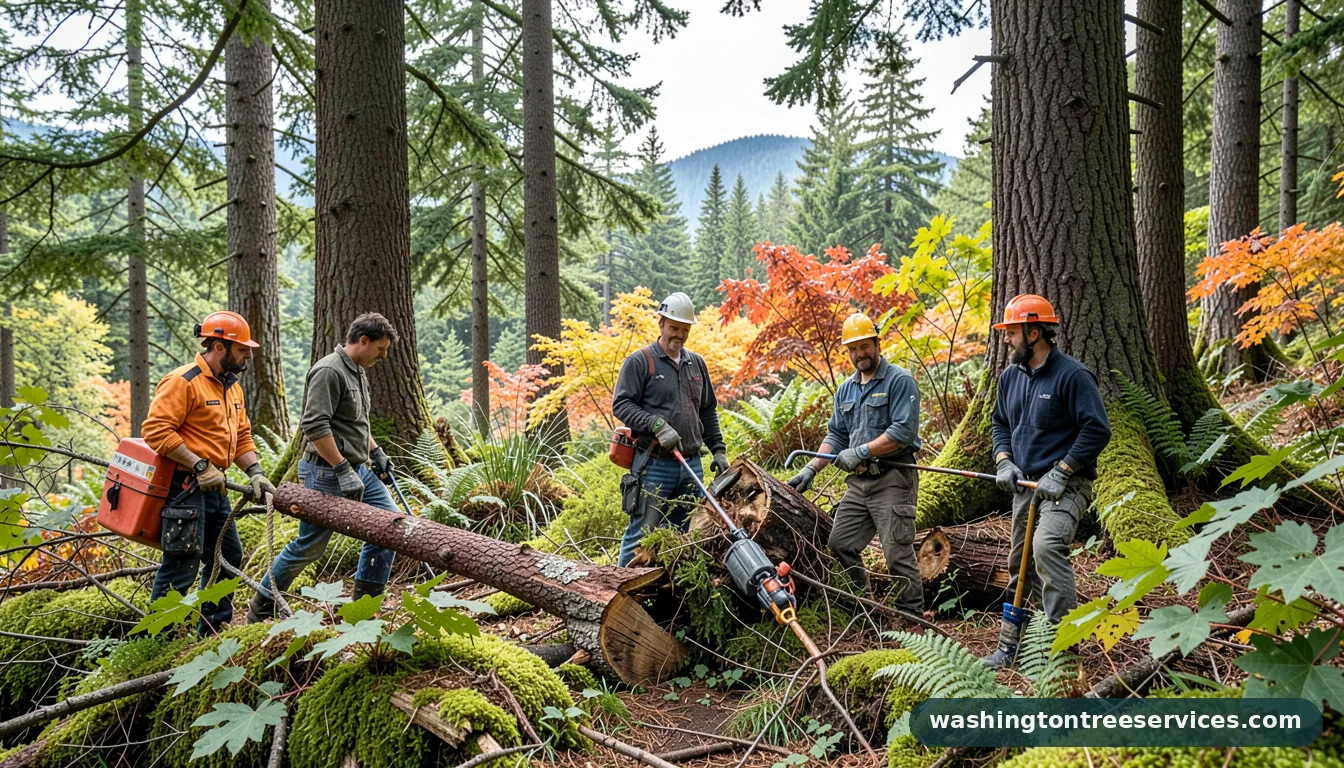 Certified arborists handling kirkland tree removal in Washington kirkland tree removal - certified arborists at work in Washington