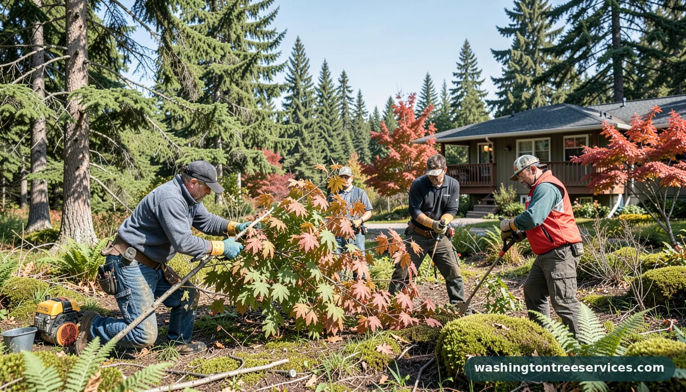 Completed laceleaf japanese maple pruning project by Washington Tree Services laceleaf japanese maple pruning - completed tree work by Washington Tree Services