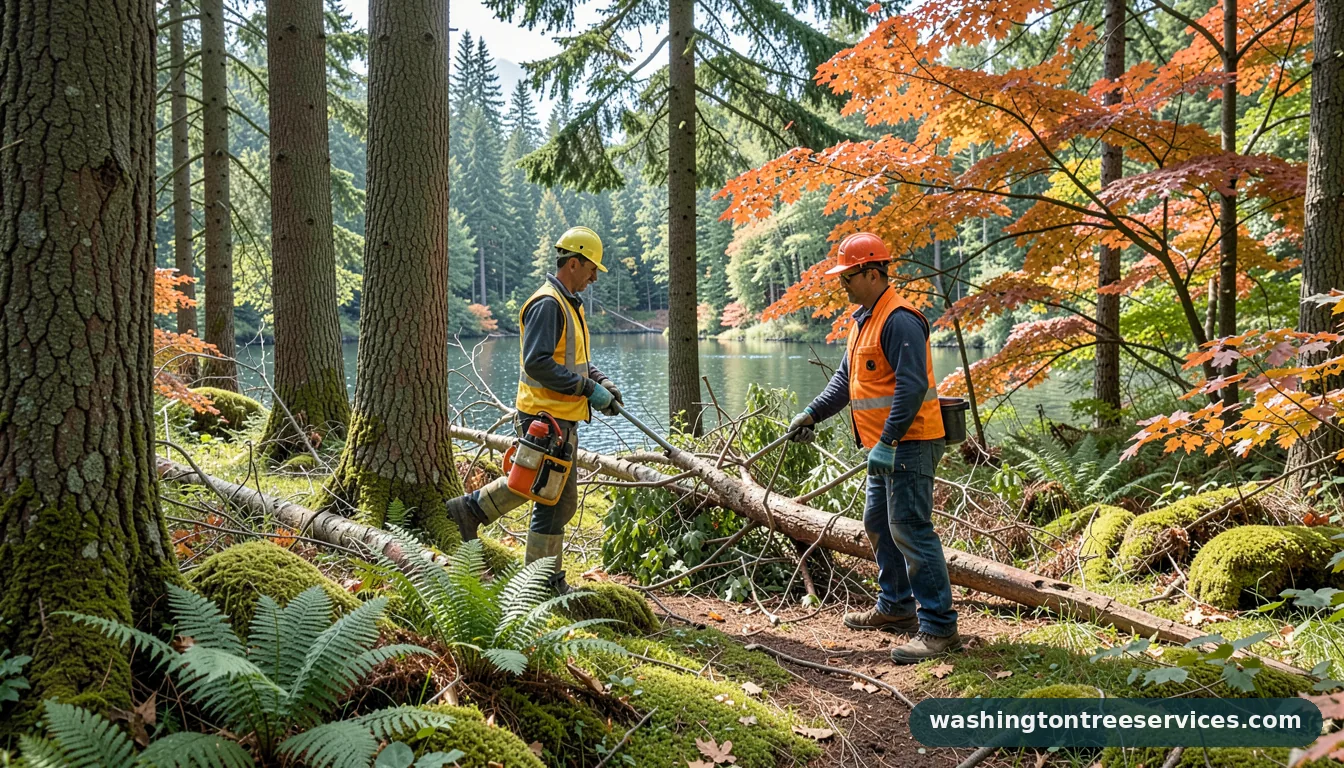 lake forest park tree removal - tree service equipment and crew in Washington