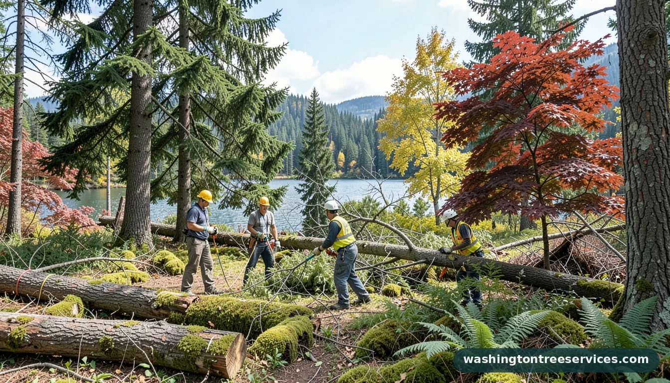 lake forest park tree removal - completed tree work by Washington Tree Services