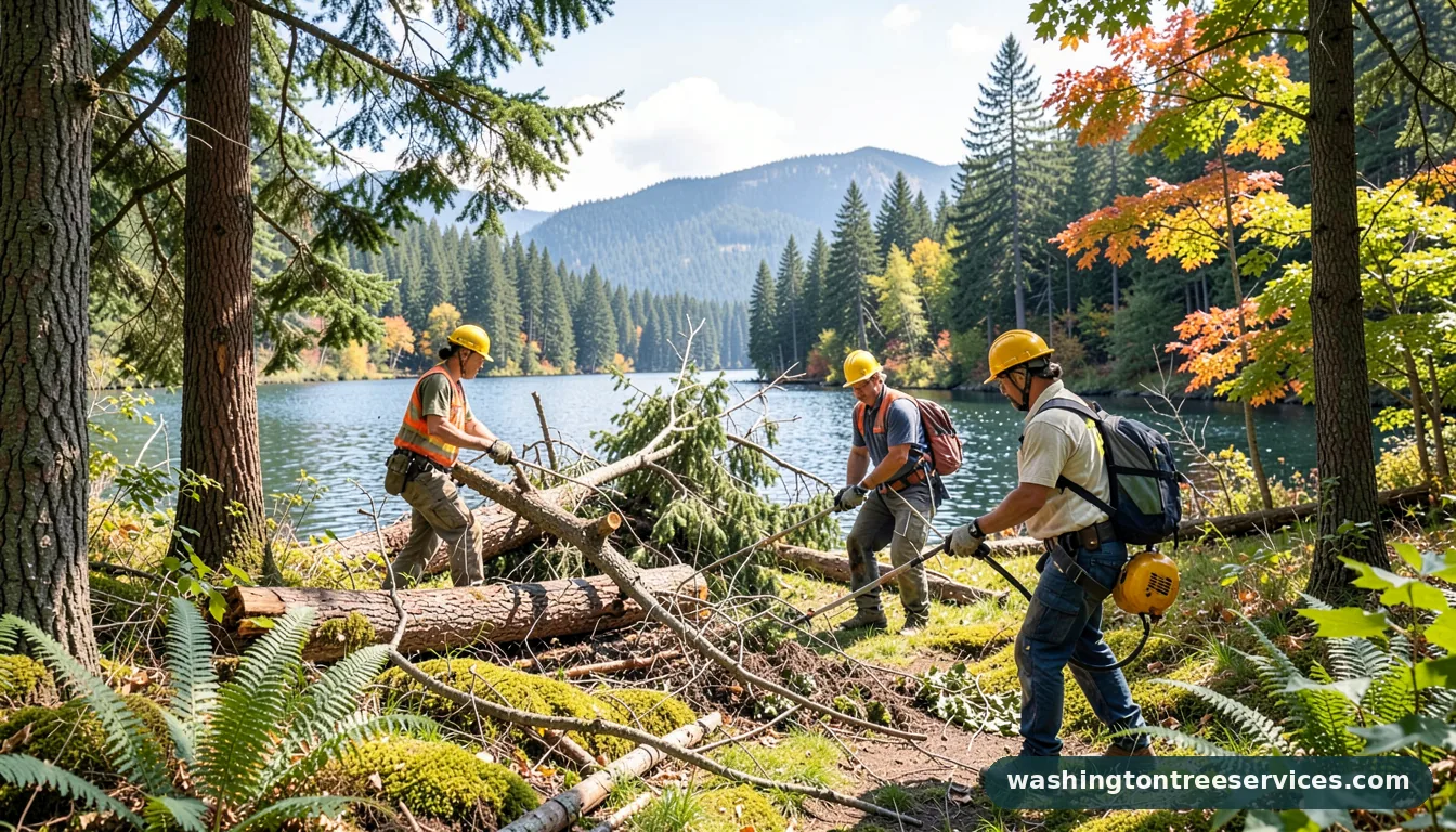 lake stevens tree removal - tree service equipment and crew in Washington