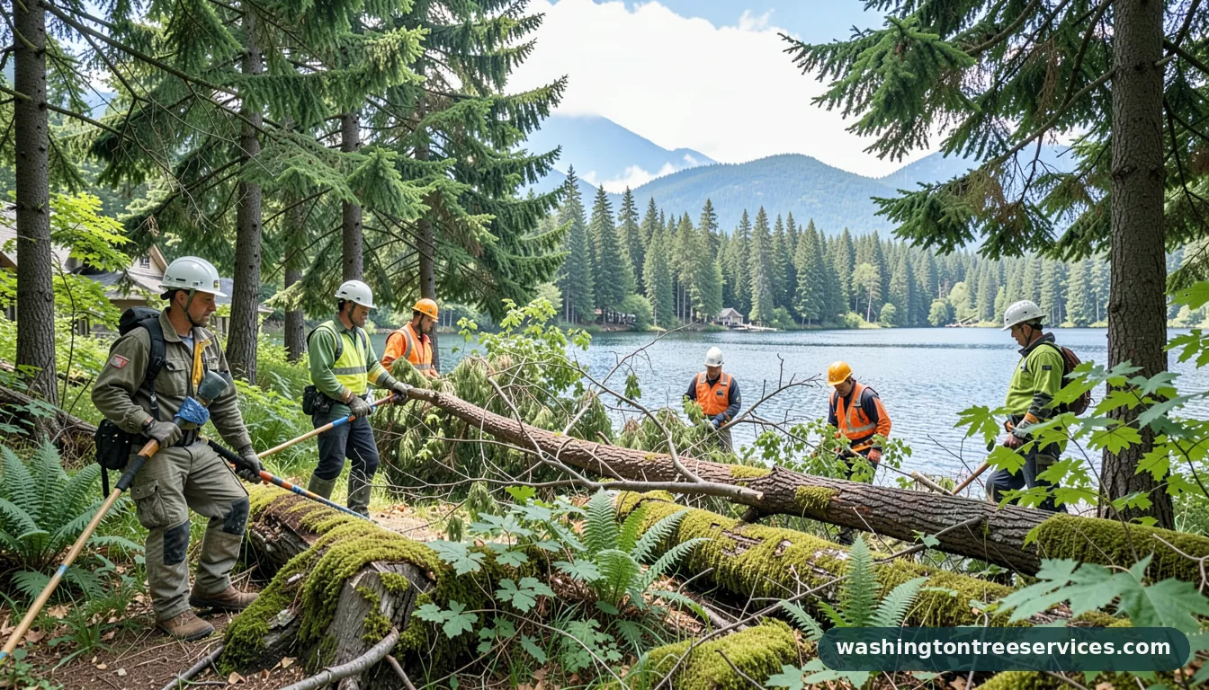 lake stevens tree removal - completed tree work by Washington Tree Services