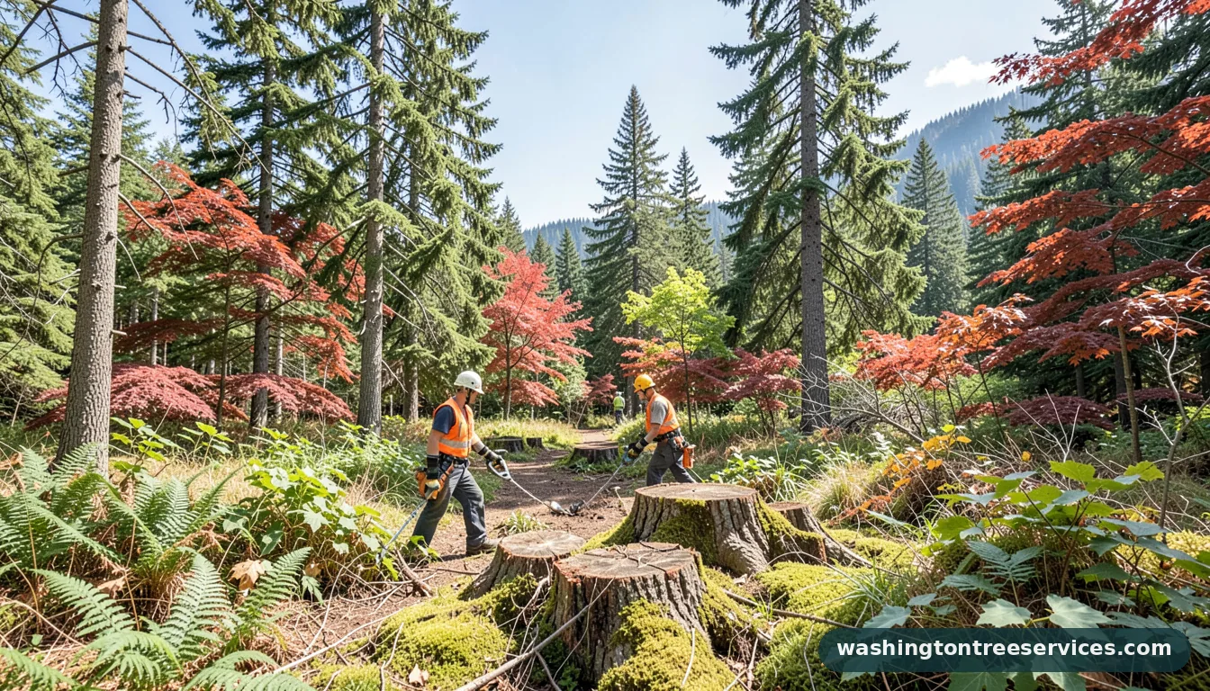 landscaping with tree stumps - professional tree service in Washington
