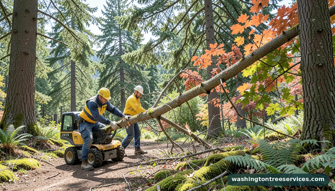 large tree branch repair - completed tree work by Washington Tree Services