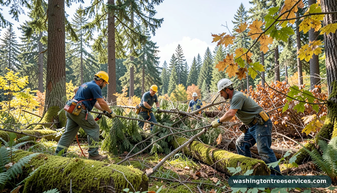 large tree removal companies near me - completed tree work by Washington Tree Services