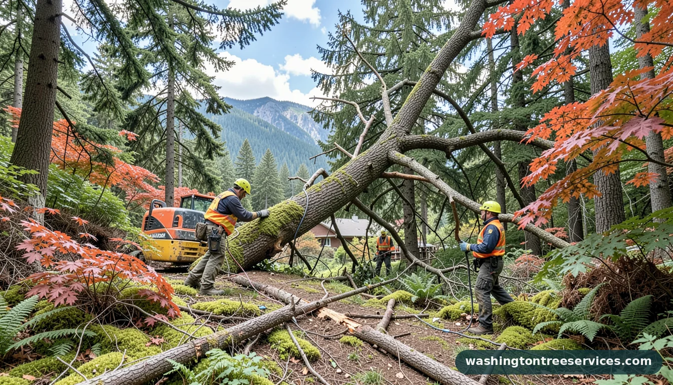 large tree removal - completed tree work by Washington Tree Services