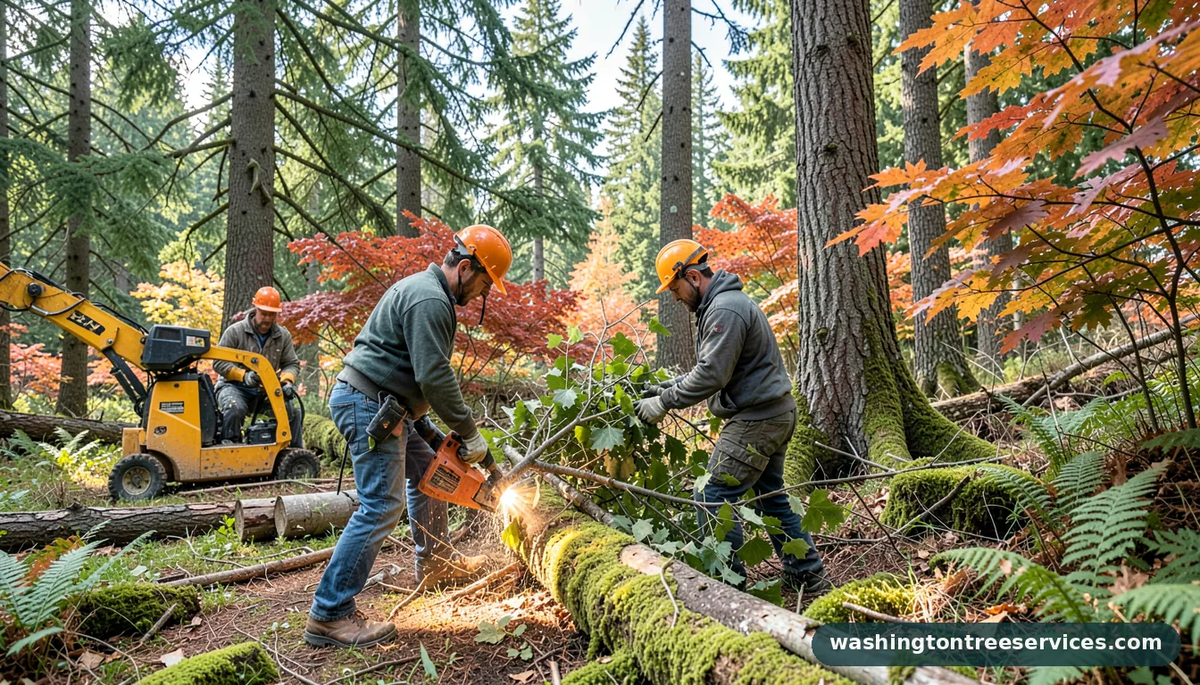 laser to cut branches - certified arborists at work in Washington