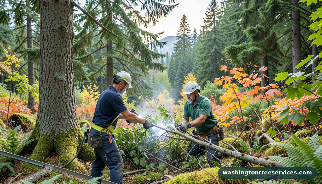 laser to cut tree branches - completed tree work by Washington Tree Services