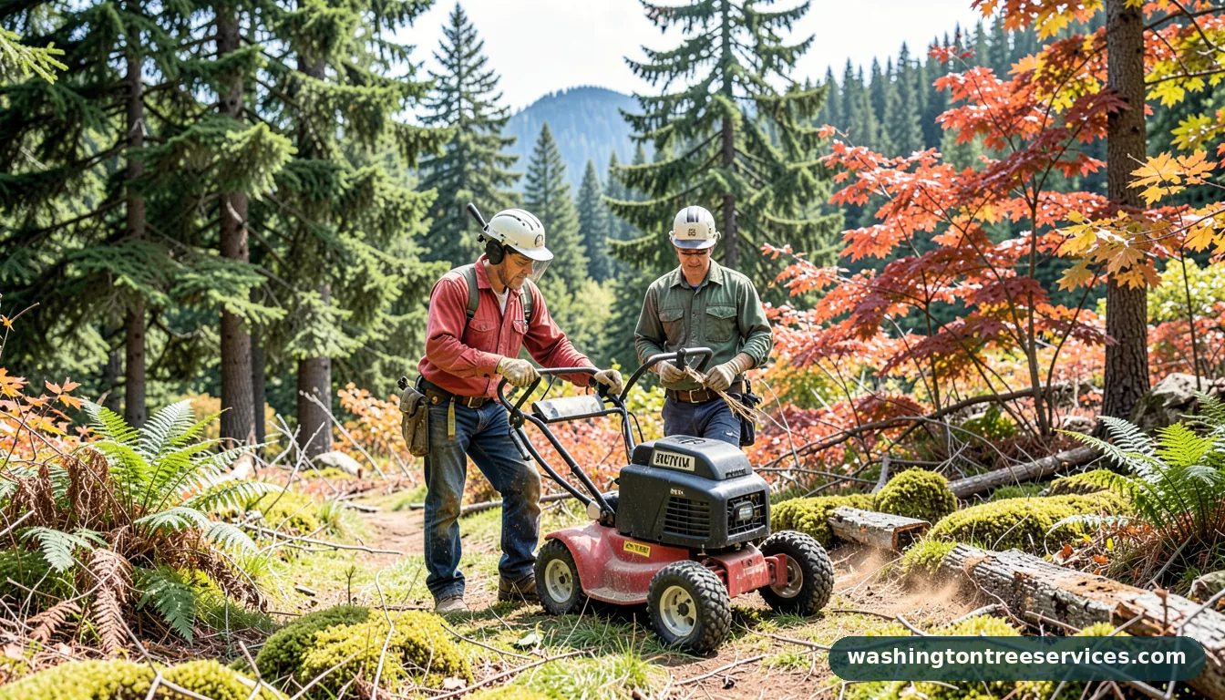 laser tree trimmer rental - certified arborists at work in Washington