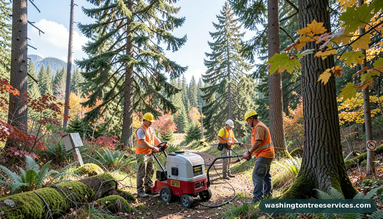 laser tree trimmer rental - tree service equipment and crew in Washington